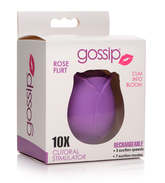 Gossip Cum Into Bloom Clitoral Vibrator Rose Flirt Purple 10X Stimulator Rechargeable Rose Stimulators